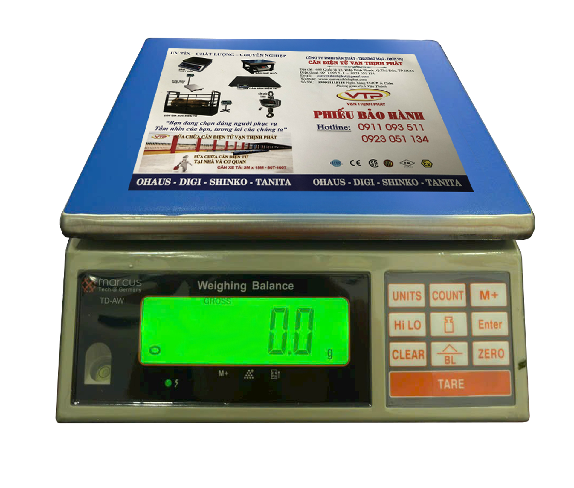 Cân Điện Tử TD-AW MAR CUS 30 kg - Cân Vạn Thịnh Phát